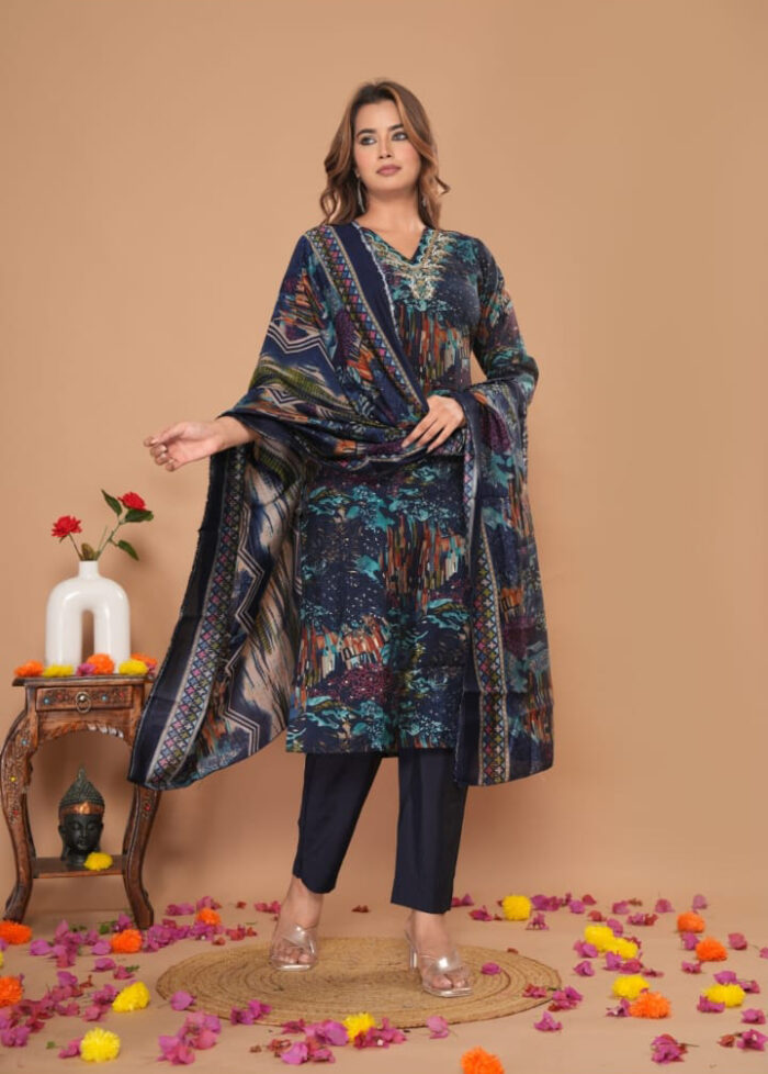 Designer Modal Masleen Dupatta Set